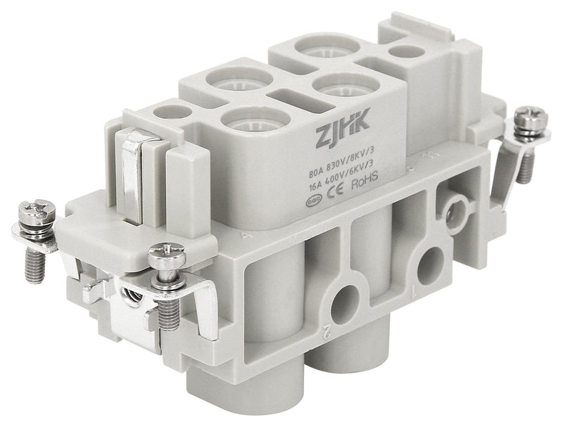 Multicomp PRO MP009598 Heavy Duty Connector Combination MP-HK Inserts Insert 6+PE Contacts 16B Receptacle