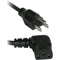 C2G 18 AWG Universal Right-Angle Power Cord (NEMA 5-15P to IEC320C13R, Black, 10')