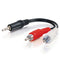 C2G Value Series 3.5mm Stereo Male to 2 RCA Stereo Male Y-Cable (3')