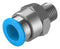 Festo QS-1/4-12 Pneumatic Fitting Push-In R1/4 14 bar 12 mm Brass QS