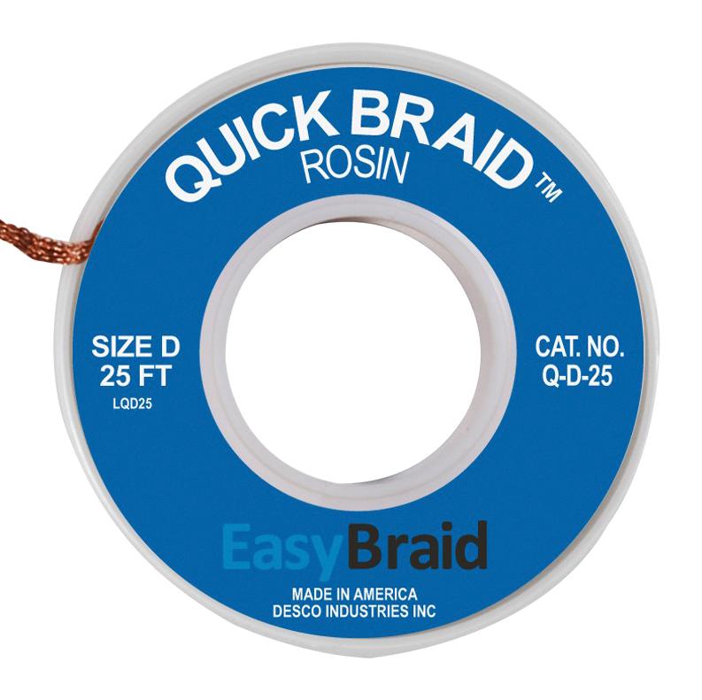 Easybraid Q-D-25 Desoldering Braid 0.1" X 25FT Blue
