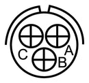 ITT Cannon CA3100E10SL-3SB15 CA3100E10SL-3SB15 Circular Connector CA-B Wall Mount Receptacle 3 Contacts Crimp Socket Reverse Bayonet 10SL-3