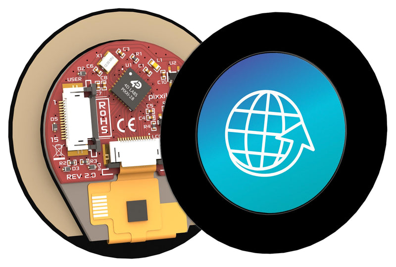 4D Systems PIXXILCD-13P2-CTP-CLB HMI Panel LCD TFT Display 270 cd/m2 240 x Pixels 15 Way FPC