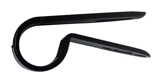 PRO Elec PELB0195 Fastener P Clip Screw Mount Cable Clamp 6.35 mm Nylon 6.6 (Polyamide 6.6) Black 22 10