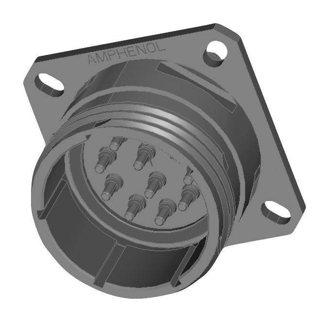 Amphenol Aerospace TVPS00DS-19-11P MIL Spec CIR Conn Rcpt 19-11 Crimp
