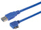 L-COM CA3A-90RMICB-05M USB Cable 3.0 A-MICRO B Plug 0.5M BLU