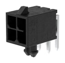 Molex 212528-0400 Pin Header Power Wire-to-Board 3 mm 2 Rows 4 Contacts Through Hole Right Angle