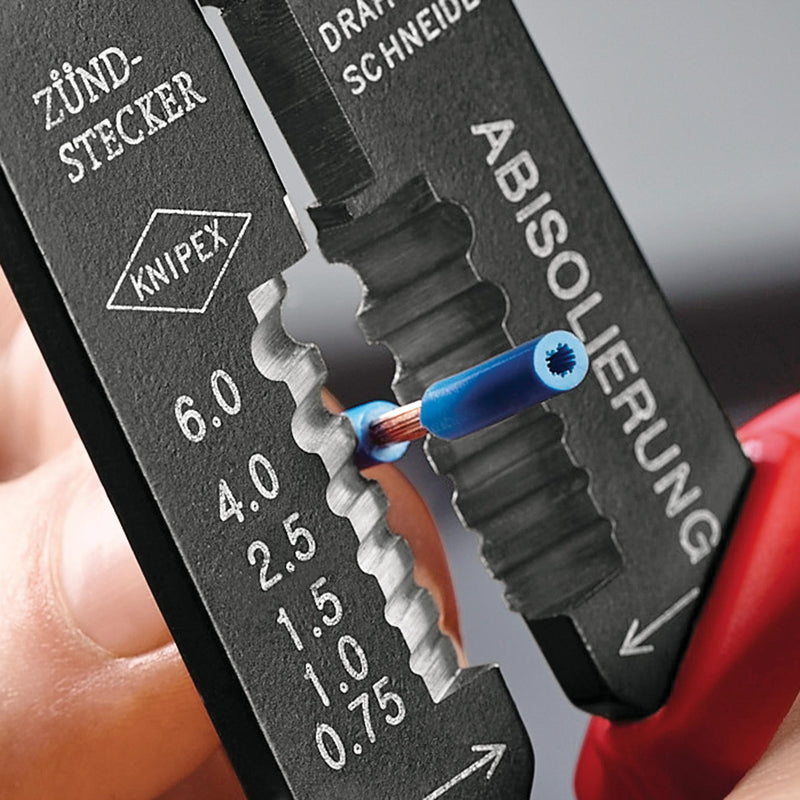 Knipex 97 21 215 B Combination Plier Crimping Burnished 3 Position 20AWG - 13AWG 230 mm Length