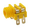 Cliff Electronic Components CL1382Y Phone Audio Connector Mono 3.5mm Yellow 2 Contacts Receptacle 3.5 mm Panel Mount