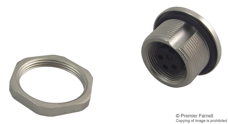Binder 09 0408 80 03 09 03 Circular Connector 712 Series Panel Mount Receptacle 3 Contacts Solder Socket