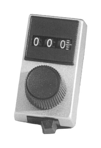 Vishay 15E11B10 Counting Dial 10 Turns 3 Digit 6 mm Shaft Satin Transparent Anodize Open Bezel