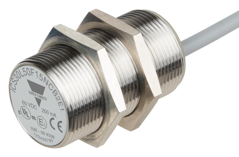 Carlo Gavazzi ICS30L50F15POB2E1 ICS30L50F15POB2E1 IND Prox Sensor 15MM PNP/1NO M30X1.5
