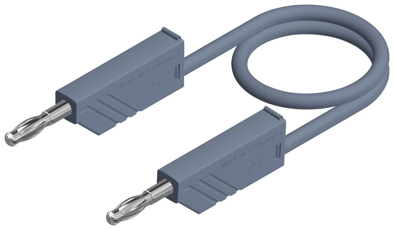 Hirschmann Test and Measurement 934061106 Lead 4mm Stackable Banana Plug 60 VDC 32 A Grey 500 mm