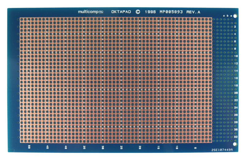 Multicomp PRO MP005893 MP005893 Eurocard PCB Board 100 mm x 160 Epoxy Glass Composite Hole Dia 1.02