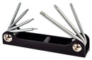 Multicomp PRO MP008581 Hex Key Set 7 Pieces T5/T6/T7/T8/T9/T10/T15 Metal Folding Tamper Star Wrenches