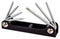 Multicomp PRO MP008581 Hex Key Set 7 Pieces T5/T6/T7/T8/T9/T10/T15 Metal Folding Tamper Star Wrenches