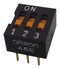 Omron A6E-3101-N DIP / SIP Switch 3 Circuits Slide Through Hole Spst 24 V 25 mA