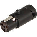 Cable Techniques LPS Low-Profile TA4F "Mini XLR" 4-Pin Female Connector (Black Caps)