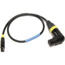 Cable Techniques XLR-3F Right Angle to TA3F Balanced UCR Receiver Cable to SD (18", Yellow XLR Ring)
