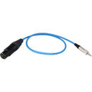Cable Techniques 3.5mm TRS to 3-pin XLR Female Deluxe Sennheiser SK 100 G3 Input Cable (18", Blue)