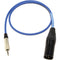 Cable Techniques 3.5mm TRS to 3-pin XLR Male Deluxe Sennheiser EK 100 G3 Output Cable (12", Blue)