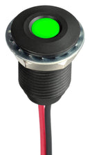 Apem Q10F5ANXXG02E LED Panel Mount Indicator Green 2.2 V 10 mm 20 mA 6 mcd IP67