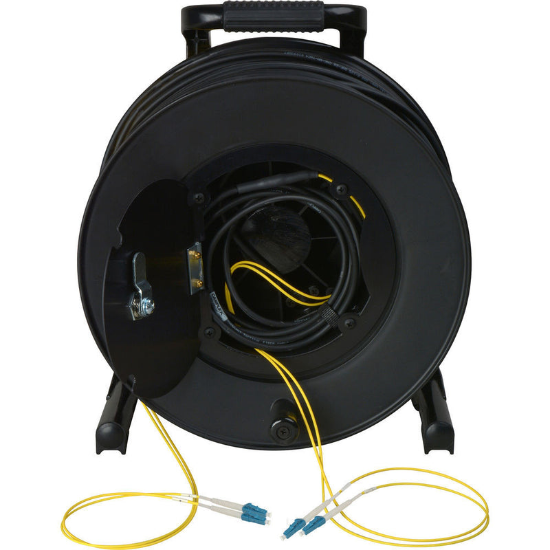 Camplex 2-Channel Fiber Optic Tactical Cable Reel with LC Connectors (500')