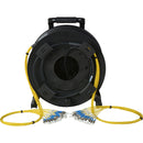 Camplex 12-Channel Fiber Optic Tactical Cable Reel with ST Connectors (250')
