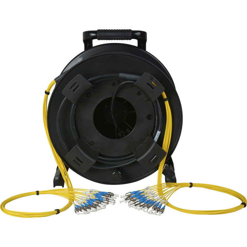 Camplex 12-Channel Fiber Optic Tactical Cable Reel with ST Connectors (250')