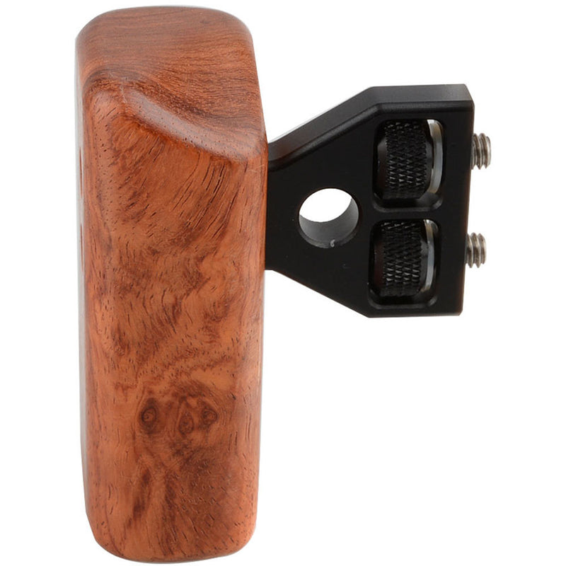 CAMVATE Wood Handgrip for DV Video Camera Cage (Left Grip)
