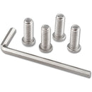 CAMVATE 1/4"-20 Chamfered Hex Cap Adapter Set for Rigs and Cages (4-Pack)