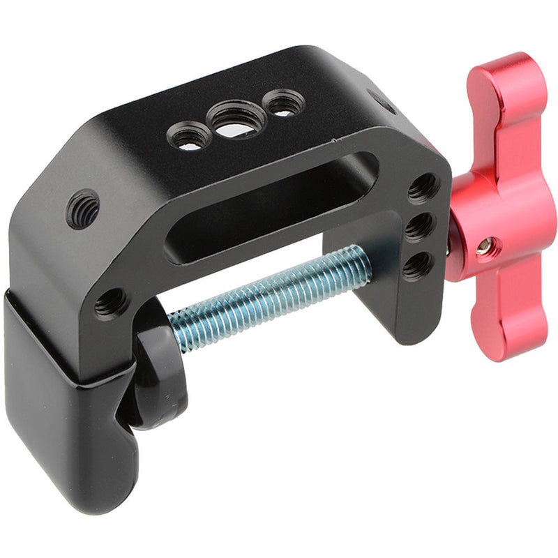 CAMVATE C-Clamp With 1/4"-20 And 3/8"-16 Threads (Red T-Handle)
