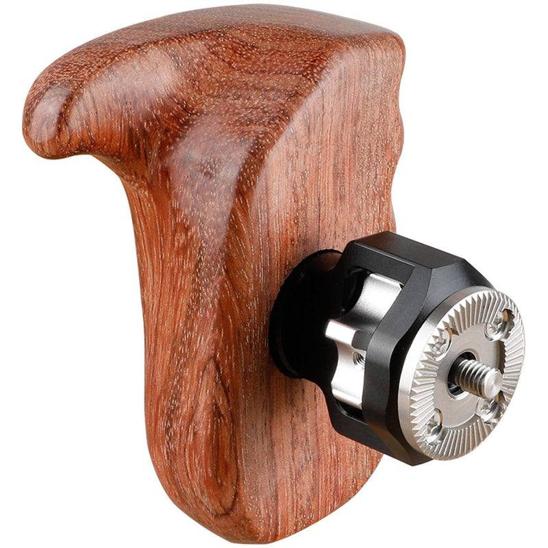 CAMVATE Wooden Handgrip with ARRI-Style Rosette Mount (Left)