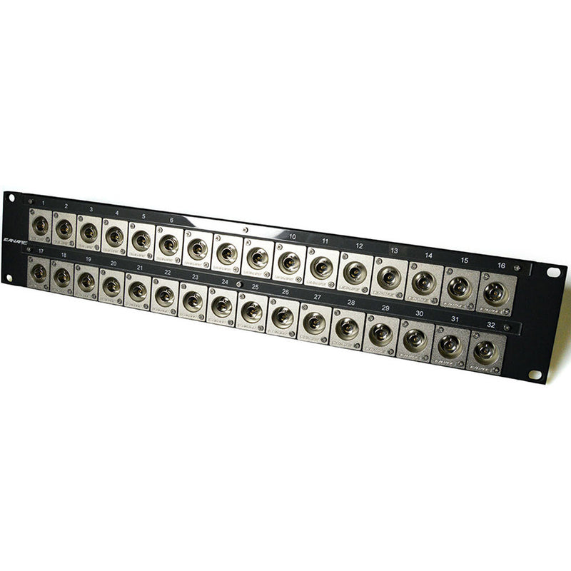 Canare 161U-BJRUK AV Bulkhead Panel with (32) 12G-SDI / 4K UHD BNC-BNC Connectors