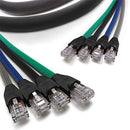 FLEXYGY 404CAT5E-4RJ Rugged 4-Channel Cat 5e RJ45 Snake Cable (200')