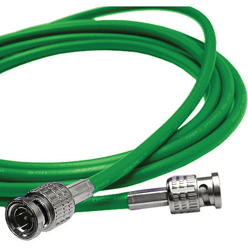 Canare 10' L-3CFW RG59 HD-SDI Coaxial Cable with Male BNCs (Green)