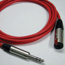 Canare Starquad TRSM-TRSF Extension Cable (Red, 3')