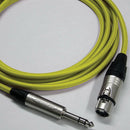 Canare Starquad XLRF-TRSM Cable (Yellow, 6')
