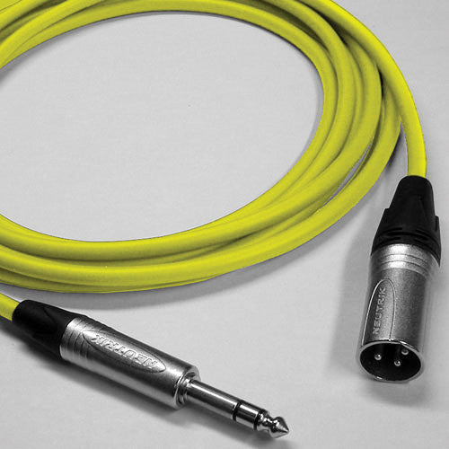 Canare Starquad XLRM-TRSM Cable (Yellow, 25')