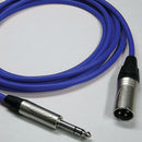 Canare Starquad XLRM-TRSM Cable (Blue, 50')
