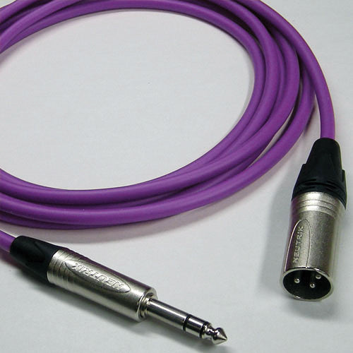 Canare Starquad XLRM-TRSM Cable (Purple, 100')