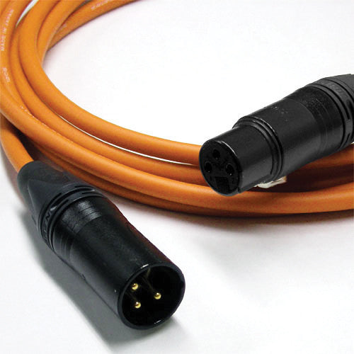 Canare L-4ES- Star Quad XLR Male to XLR Female Cable (3', Orange)