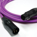 Canare L-4E6S Star Quad XLRM to XLRF Microphone Cable - 3' (Purple)
