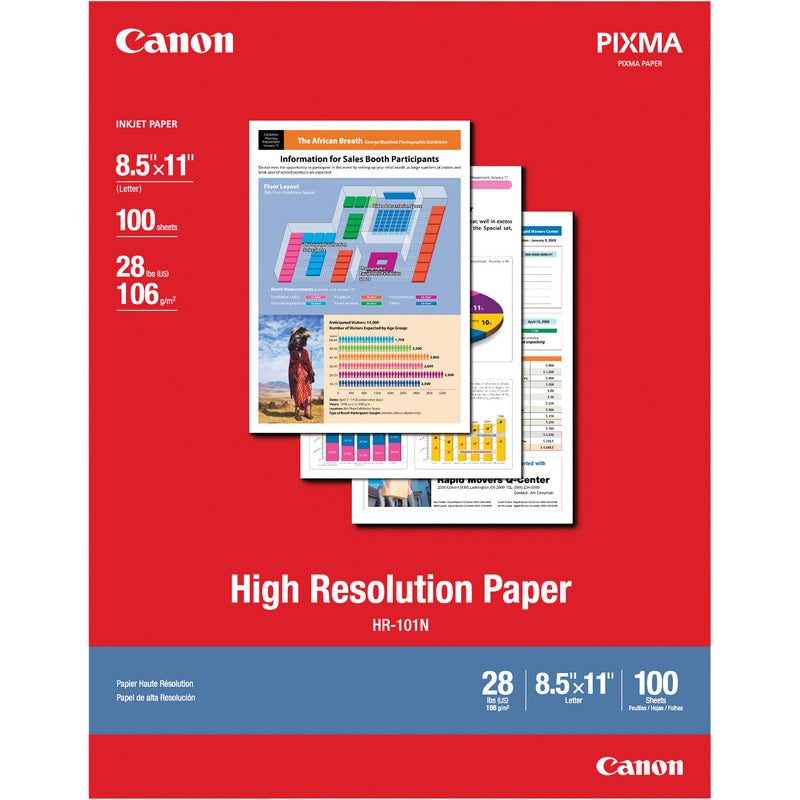 Canon High Resolution Paper (8.5 x 11", 100 Sheets)