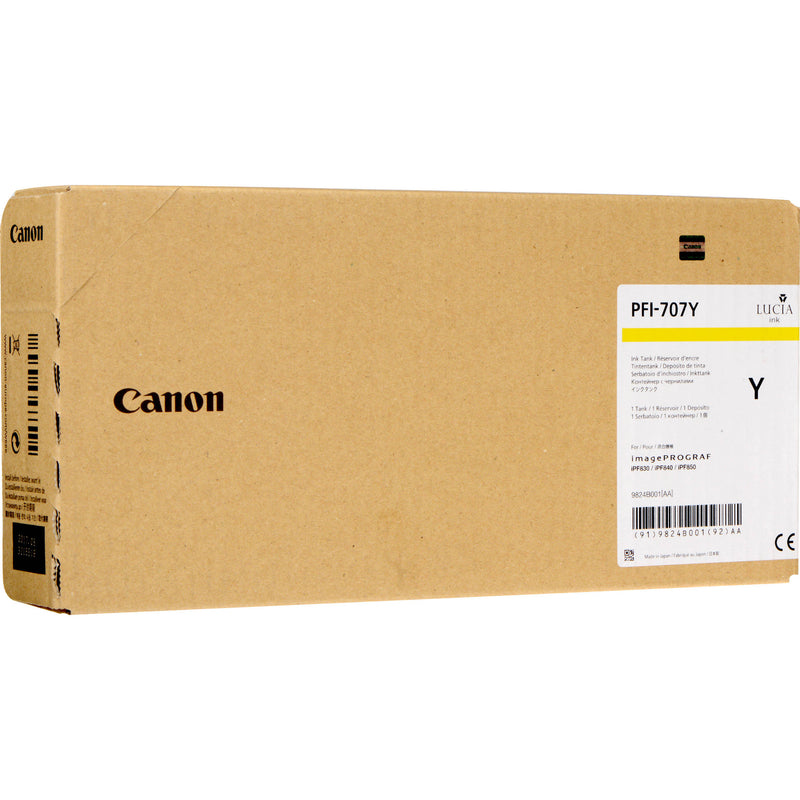 Canon PFI-707Y Yellow Ink Cartridge (700 mL)