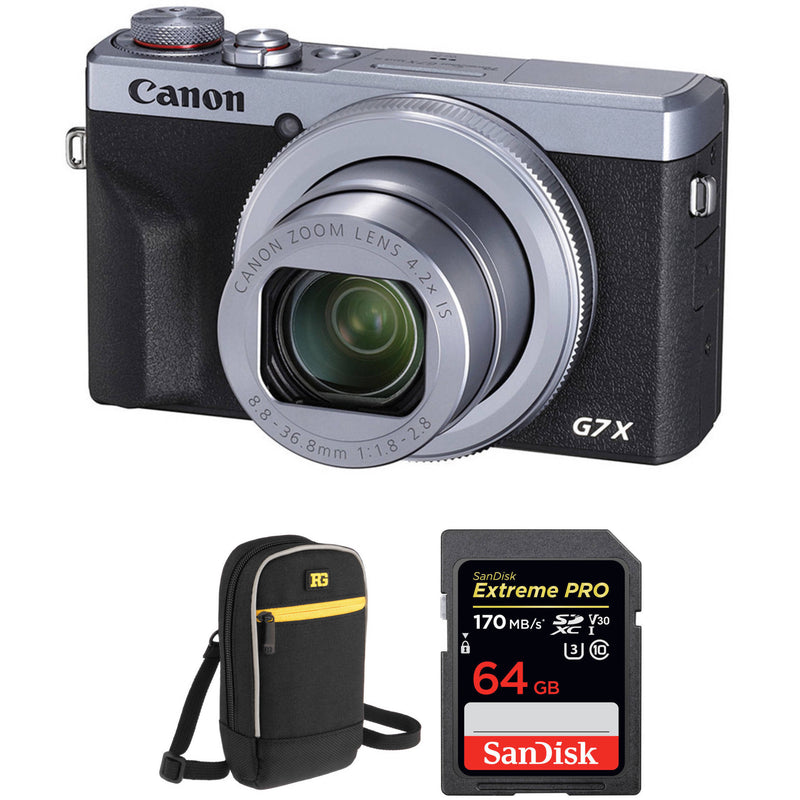 Canon PowerShot G7 X Mark III Digital Camera with Accessories Kit (Silver)