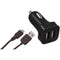 Case Logic Car Charger (2 x USB Ports, Separate micro-USB Cable, Black)