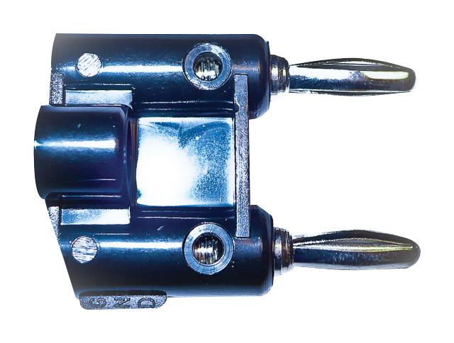 Mueller Electric BU-PMDP-0. Banana Test Connector Plug Cable Mount 15 A 5 kV Nickel Plated Contacts Black