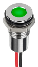 Apem Q6F5CXXHG12E LED Panel Mount Indicator Green 12 VDC 6 mm 20 mA 350 mcd IP67