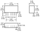 XP Power IF1212S IF1212S Isolated Through Hole DC/DC Converter Regulated ITE 1:1 1 W Output 12 V 84 mA